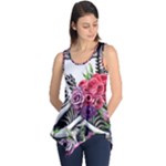 Gothic Floral Skeletons Sleeveless Tunic