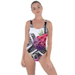 Gothic Floral Skeletons Bring Sexy Back Swimsuit