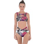 Gothic Floral Skeletons Bandaged Up Bikini Set 