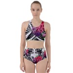 Gothic Floral Skeletons Racer Back Bikini Set