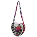 Gothic Floral Skeletons Heart Shoulder Bag