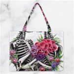 Gothic Floral Skeletons Medium Tote Bag