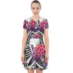 Gothic Floral Skeletons Adorable in Chiffon Dress