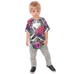 Gothic Floral Skeletons Kids  Raglan Tee