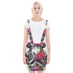 Gothic Floral Skeletons Braces Suspender Skirt