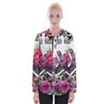 Gothic Floral Skeletons Womens Long Sleeve Shirt