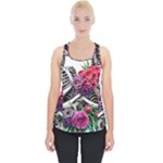 Gothic Floral Skeletons Piece Up Tank Top