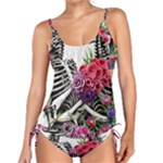 Gothic Floral Skeletons Tankini Set