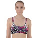 Gothic Floral Skeletons Line Them Up Sports Bra