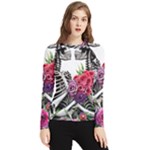 Gothic Floral Skeletons Women s Long Sleeve Rash Guard