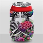 Gothic Floral Skeletons Can Holder