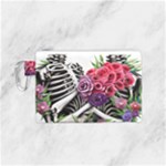 Gothic Floral Skeletons Canvas Cosmetic Bag (Small)