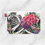 Gothic Floral Skeletons Canvas Cosmetic Bag (Large)