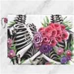 Gothic Floral Skeletons Canvas Cosmetic Bag (XXXL)