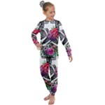 Gothic Floral Skeletons Kids  Long Sleeve Set 