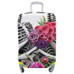 Gothic Floral Skeletons Luggage Cover (Medium)
