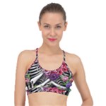 Gothic Floral Skeletons Basic Training Sports Bra