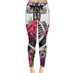 Gothic Floral Skeletons Inside Out Leggings