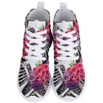 Gothic Floral Skeletons Women s Lightweight High Top Sneakers