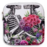 Gothic Floral Skeletons Mini Square Pouch