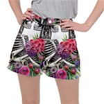 Gothic Floral Skeletons Ripstop Shorts