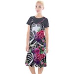 Gothic Floral Skeletons Camis Fishtail Dress