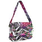 Gothic Floral Skeletons Courier Bag