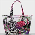 Gothic Floral Skeletons Back Pocket Shoulder Bag 