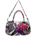 Gothic Floral Skeletons Removal Strap Handbag