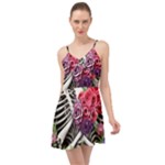 Gothic Floral Skeletons Summer Time Chiffon Dress