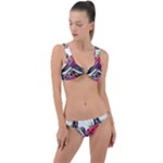 Gothic Floral Skeletons Ring Detail Crop Bikini Set