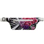 Gothic Floral Skeletons Active Waist Bag