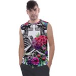 Gothic Floral Skeletons Men s Regular Tank Top