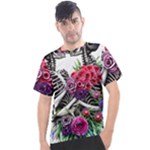 Gothic Floral Skeletons Men s Sport Top