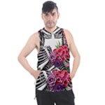 Gothic Floral Skeletons Men s Sleeveless Hoodie