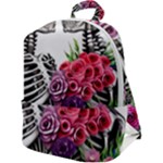 Gothic Floral Skeletons Zip Up Backpack