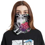 Gothic Floral Skeletons Face Covering Bandana (Two Sides)