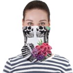 Gothic Floral Skeletons Face Seamless Bandana (Adult)