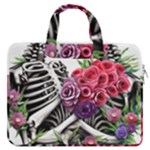 Gothic Floral Skeletons MacBook Pro 16  Double Pocket Laptop Bag 