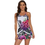 Gothic Floral Skeletons 2-in-1 Flare Activity Dress