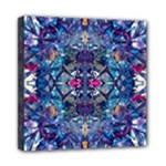 Denim On Pour Mini Canvas 8  x 8  (Stretched)