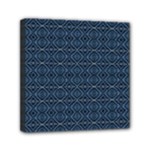 Blue Diamonds Motif Fancy Pattern Design Mini Canvas 6  x 6  (Stretched)