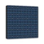 Blue Diamonds Motif Fancy Pattern Design Mini Canvas 6  x 6  (Stretched)