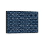 Blue Diamonds Motif Fancy Pattern Design Mini Canvas 6  x 4  (Stretched)