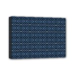 Blue Diamonds Motif Fancy Pattern Design Mini Canvas 7  x 5  (Stretched)