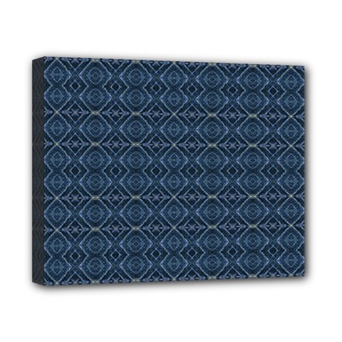 Blue Diamonds Motif Fancy Pattern Design Canvas 10  x 8  (Stretched) from ArtsNow.com