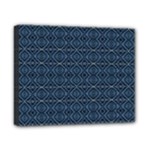 Blue Diamonds Motif Fancy Pattern Design Canvas 10  x 8  (Stretched)