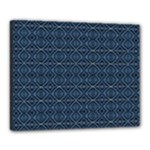 Blue Diamonds Motif Fancy Pattern Design Canvas 20  x 16  (Stretched)