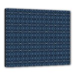 Blue Diamonds Motif Fancy Pattern Design Canvas 24  x 20  (Stretched)