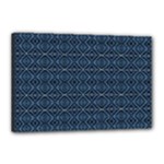 Blue Diamonds Motif Fancy Pattern Design Canvas 18  x 12  (Stretched)